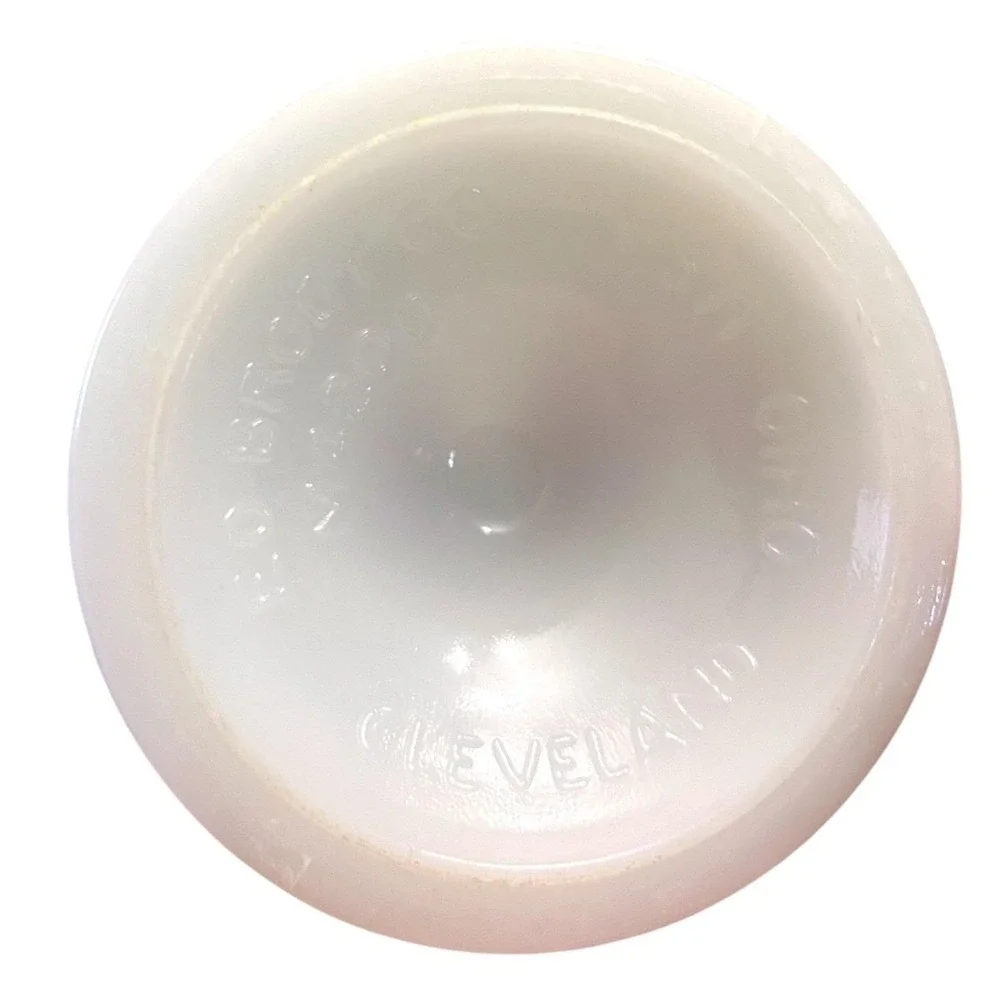 Vintage Brody Co. Milk Glass Vase Thumbnail Pedestal Scalloped Collectible Decor